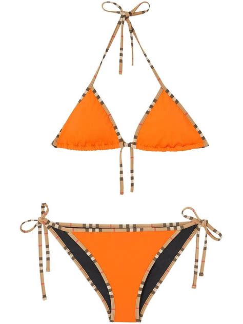 orange burberry swimsuit|burberry swimwear.